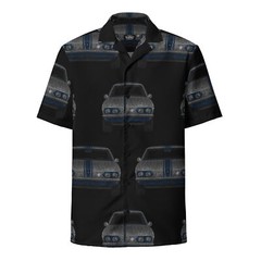 Corvair Yenko Stinger Pistriped Artwork button down hawaiian bowling style shirt