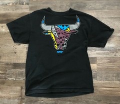 RufNek Men’s Black Chicago Bulls Short Sleeve T-Shirt Size Large