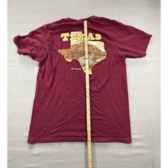 Columbia Mens Texas Graphic Tee Maroon Short Sleeve Armadillo Logo Size M 1713