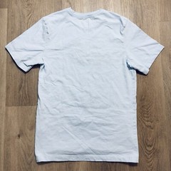 Nike T-Shirt Mens Small Blue Alien Eyes Graphic Swoosh Trippy Cactus Pyramid
