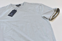 ben sherman men’s tee shirt light blue contrast trim size m
