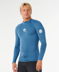 Rip Curl Waves UPF Performance Longsleeve Rashguard Bluefin