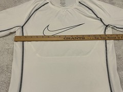 Nike Pro T-Shirt Mens L Short Sleeve Dri-Fit Tight Graphic Logo White DD1992-100