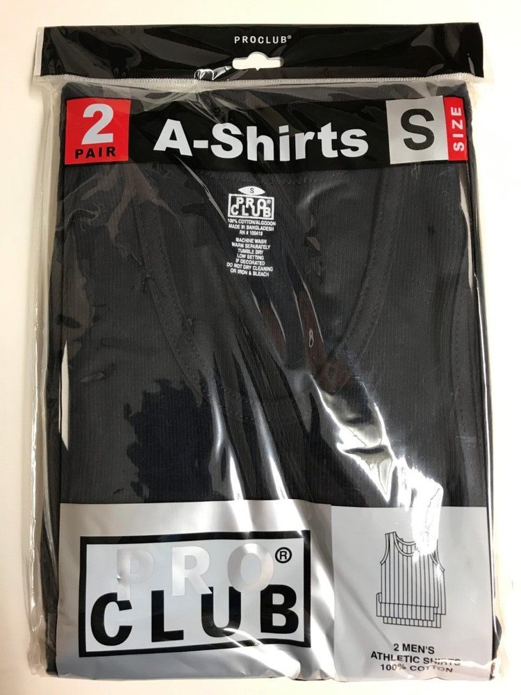 2 New PROCLUB MEN’S A-shirts Navy Tank Top Undershirts Pro Club SMALL-7XL 2PC