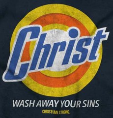 Christ Wash Away Sins Christian Religion Womens or Mens Crewneck T Shirt Tee