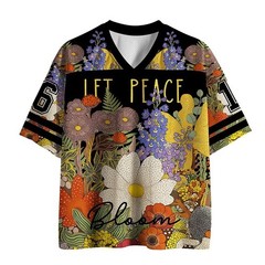 Peace In Bloom Mesh Jersey