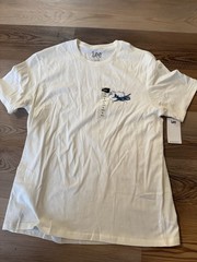 Lee Jeans T Shirt Mens Large NWT White Light Weight L