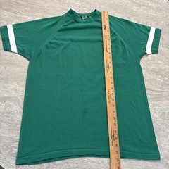 Vintage 70s 80s Champion Blank Single Stitch Varsity T Shirt XL USA Green True