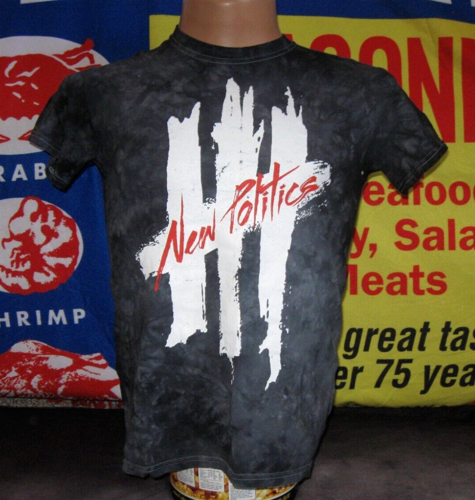 NEW POLITICS Band T Shirt Men’s Small Tye Dye EDM Pop Alternative DANISH ROCK