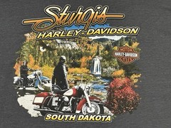 Harley Davidson Sturgis South Dakota Shirt 3XL Dark Gray Waterfall Deer 2011