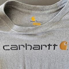 Carhartt Men’s Heather Gray Relaxed Fit Short Sleeve T-Shirt Sz L Work Wear