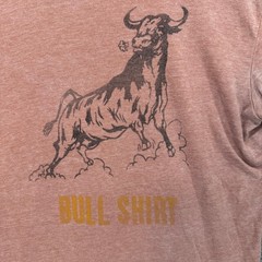 Lucky Brand Tshirt Mens Medium Orange Bull Graphic Venice Burnout Tee Casual