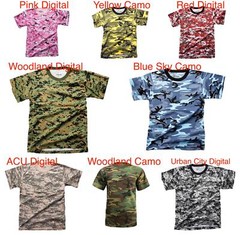 Mens Army Military Style Gym Training Running Outdoor Boot Camp Camo T-shirt Tee