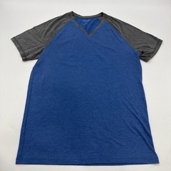 Express Soft Wash T-shirt Men S/P Blue & Gray V-Neck .#45367