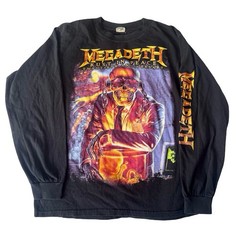 2010 MEGADETH Rust in Peace 20th Anniversary Tour Long Sleeve Shirt Mens Size M