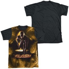 The Flash Bolt Adult Halloween Costume T Shirt (Black Back), S-3XL