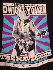 Dwight Yoakam Cosmic Roundup & Rodeo Tour Shirt Large Black Concert Mavericks