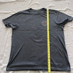 Billabong Gray Red Cotton Blend California Logo Surf T Shirt, Men’s Size XL