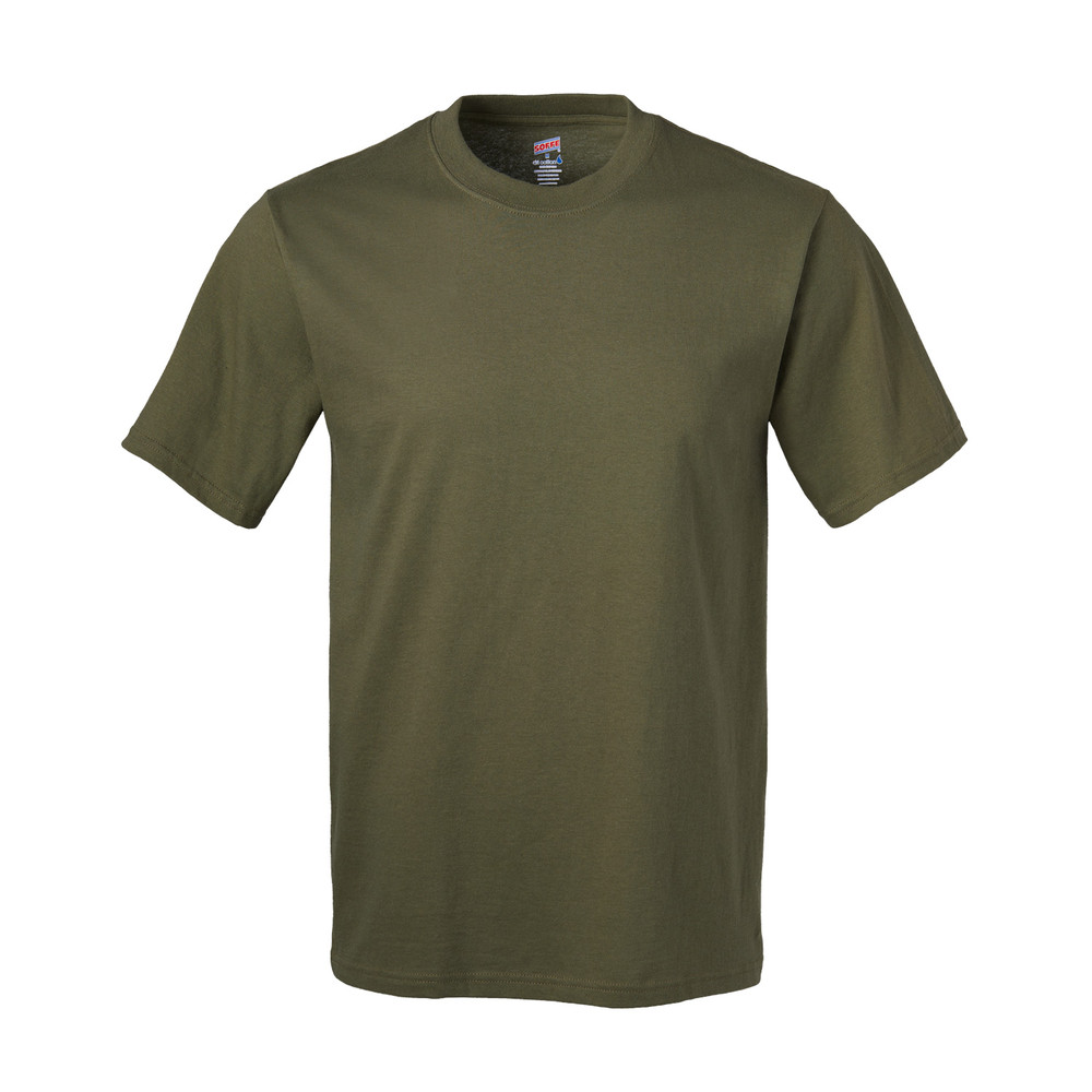Soffe Men’s Dri Performance T-Shirt 100% Cotton Moisture Management 905-OD Green