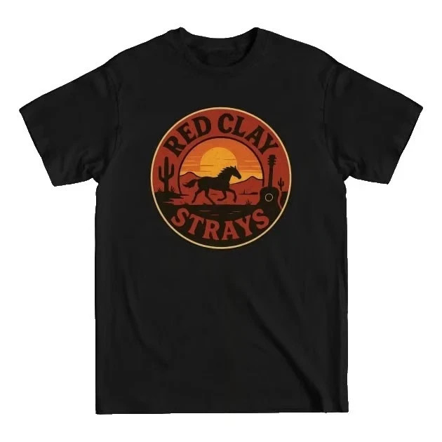The Red Clay Strays Band Logo Graphic Multicolor Short Sleeves Unisex T Shirt