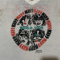 Vintage KISS 1979 World Tour Shirt Sheer Mens Small Official Concert Merch 1970s