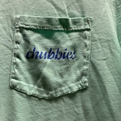 Chubbies THE WEEKEND HAS ARRIVED Mint Green Pocket Tee T Shirt MENS SIZE SMALL