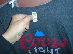 COORS LIGHT MENS SOFT FEEL LOGO TSHIRT SIZE XL