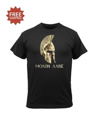 Rothco 61160 “Molon Labe” Spartan Black Short Sleeve T-Shirt – Size L – NWT