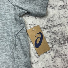 NWT ASICS Men’s Knit Spacedye SS Tee Small Gray Running Athletic MSRP $35