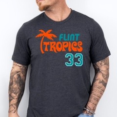 FLINT TROPICS | Jackie Moon themed Soft Ring Spun Pre-Shrunk Cotton T-Shirt