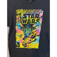 Star Wars “The Mighty Vader” Comic Book Theme Splatter T-Shirt Adult Size Large