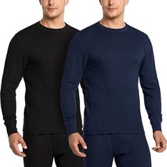 😎THERMAL BLACK CREW LONG SLEEVES SHIRT✨FASHION WEAR💕2 SHIRTS + 1 FREE