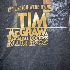 Vintage Black Size XL Tim McGraw 2004 Tour Tshirt Dance Hall Doctors