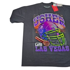 NWT Mitchell & Ness Usher × NFL Super Bowl LVIII Event Night Black Shirt Men’s L