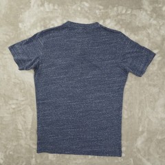 Diesel 6 Button Henley T Shirt Men’s Medium Heather Blue Short Sleeve Marled