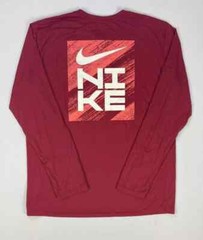 Men’s Nike Tee Dry Dri-Fit Anti-Odor Standard Fit Polyester Long Sleeve Shirt