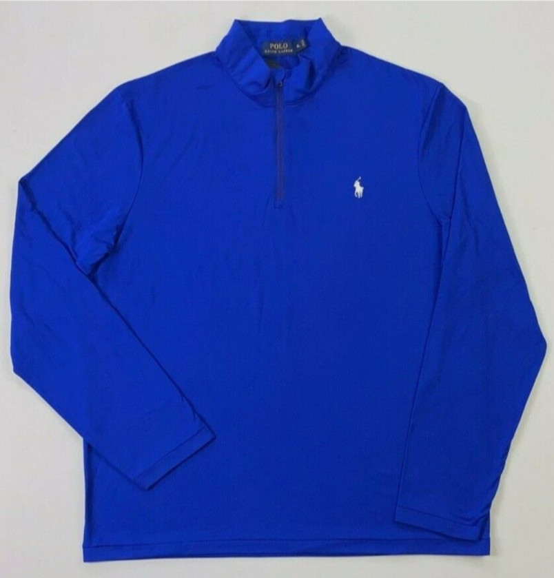 Polo Ralph Lauren 1/4 Zip Long Sleeve Polyester/Elastane Sweater Medium NWT
