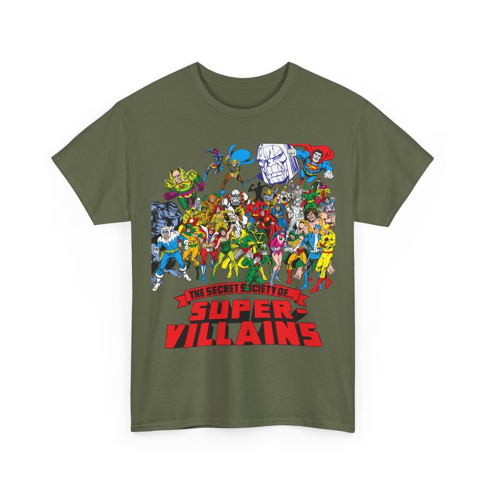 Secret Society of Super-Villains T-Shirt SSOSV Sinestro Grodd Vintage-Style Tee