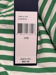 Polo Ralph Lauren T-Shirt Men’s 2XB Striped Short Sleeve Green White Pony NWT
