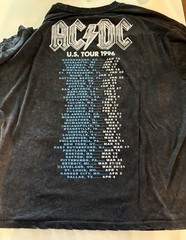 AC/DC Rock Band 1996 U.S. Tour Black/Wash Men’s T-shirt Size XLarge New