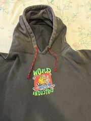 Rare Vintage World Industries Flameboy Straight Edge Punk Skateboarding Hoodie L