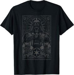 Star Wars Dark Side Darth Vader Ornate Etching T-Shirt T-Shirt