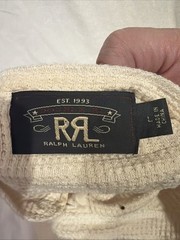 double RL RALPH LAUREN EST 1993 thermal style men long sleeve shirt size Large