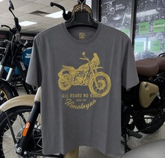 Royal Enfield Men’s Himalayan Motorcycle Graphic T Shirt Sz XL Grey Biker NWT