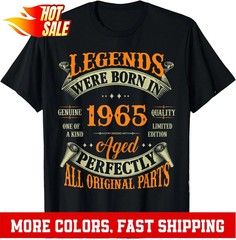 Vintage Legends Born In 1965 60 Years Old T-Shirt