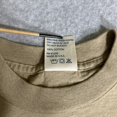 Vtg. 80s/90s Alore Single Stitch Blank Tan T-Shirt Small Made in USA Slub Cotton