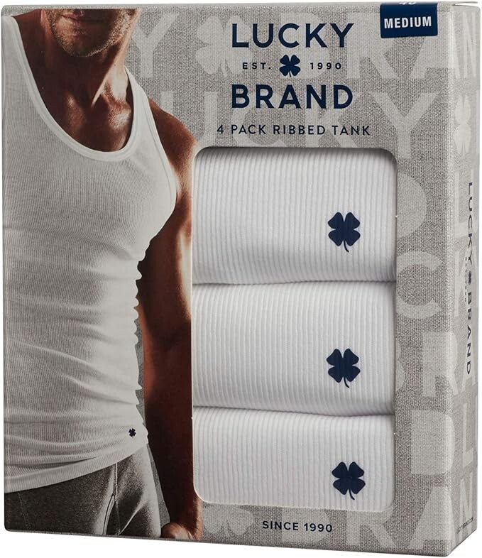 LUCKY BRAND® Men’s Men’s 4 Pack Everyday A-Shirts (TOP Tank) COTTON CPT15004