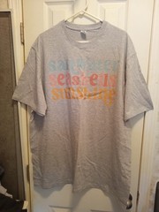 Unisex T-shirt Grey Saltwater Seashells Sunshine Size 3XL