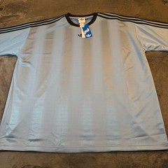Adidas Originals Jacquard Jersey T-Shirt Ash Blue/Black Mens Extra Large NWT