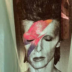 David Bowie Graphic Tee Short Sleeve Size XL Turquoise Color
